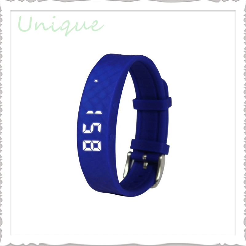 Custom Fashion Healthy Sleep Monitor Rubber Band Stepping Watch Smart Silicone Wristband for Promotion Gift