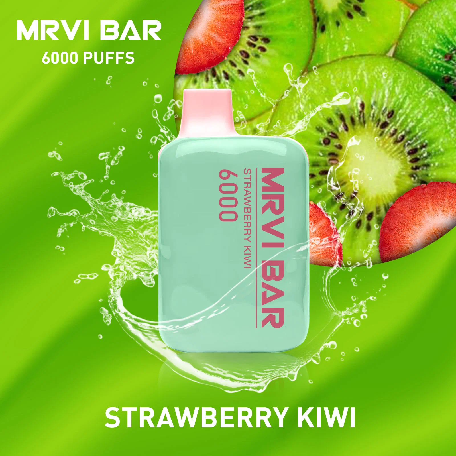 Original Mrvi Bar 6000 Puffs Disposable/Chargeable Vape Pod E Cigarette with Rechargeable 650mAh Battery 13ml Prefilled Carts Big Smoking Puff Pen