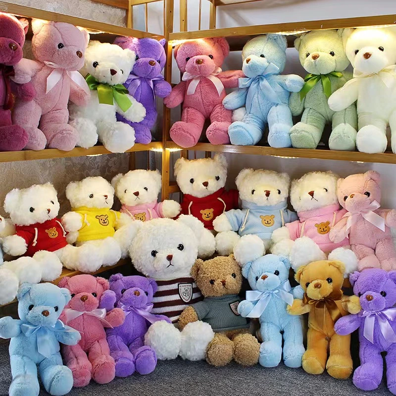 Passen Sie Verschiedene Farben Plüsch Spielzeug Plüsch Tier Custom Teddybär Plüsch Stofftier für Babygeschenke