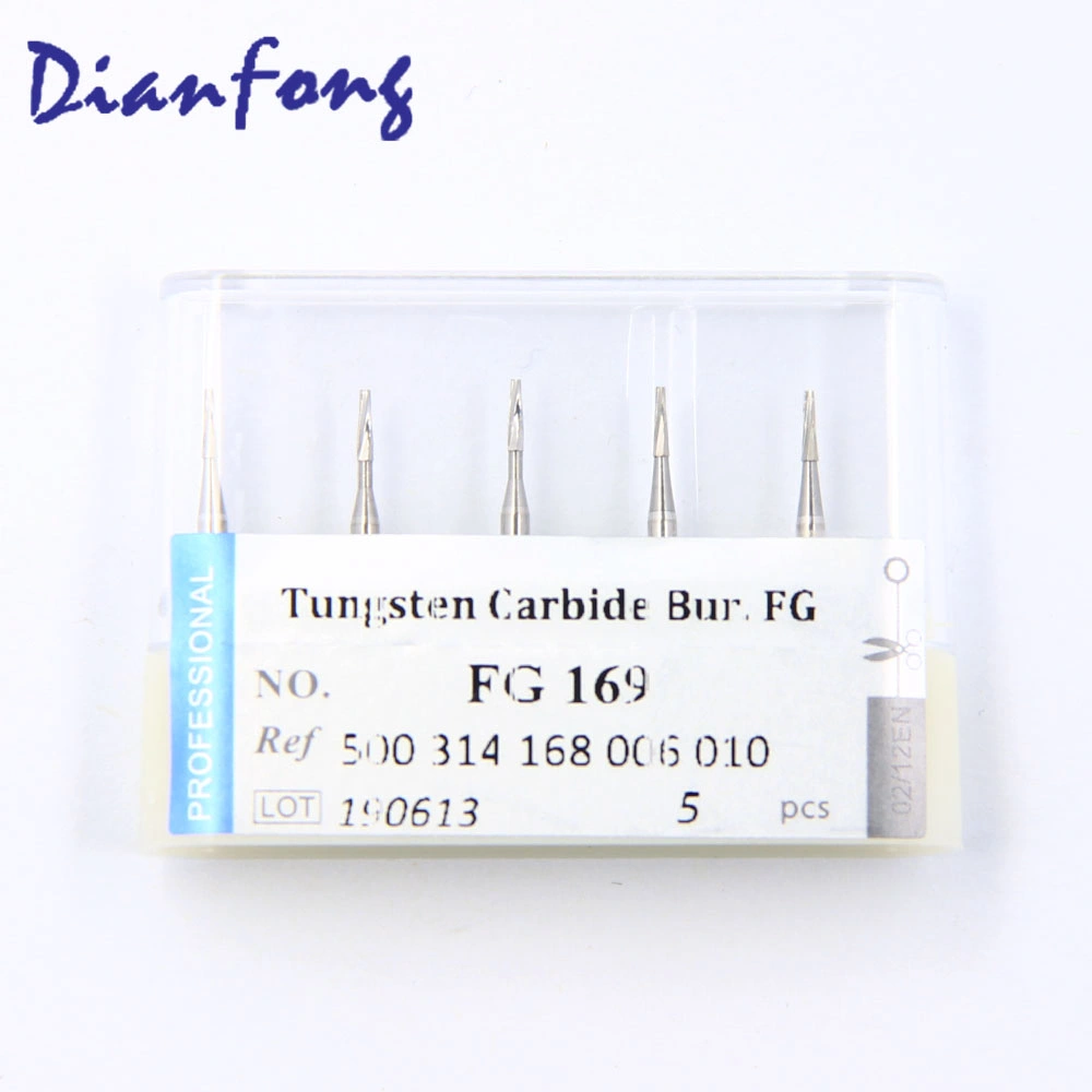 Fg169 Ce ISO High Speed Taper Fissure Dental Tungsten Carbide Bur ISO 500 314 168 006 010