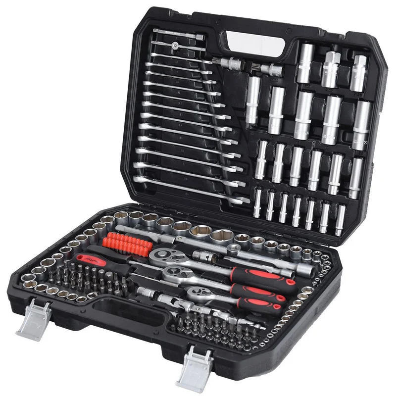 DNT Chinese Tools Manufacturer 215PCS Hand Mechanic Tool Set 1/4" 3/8" 1/2" Dr Drive Master Ratchet Spanners Torx Impact Socket Set