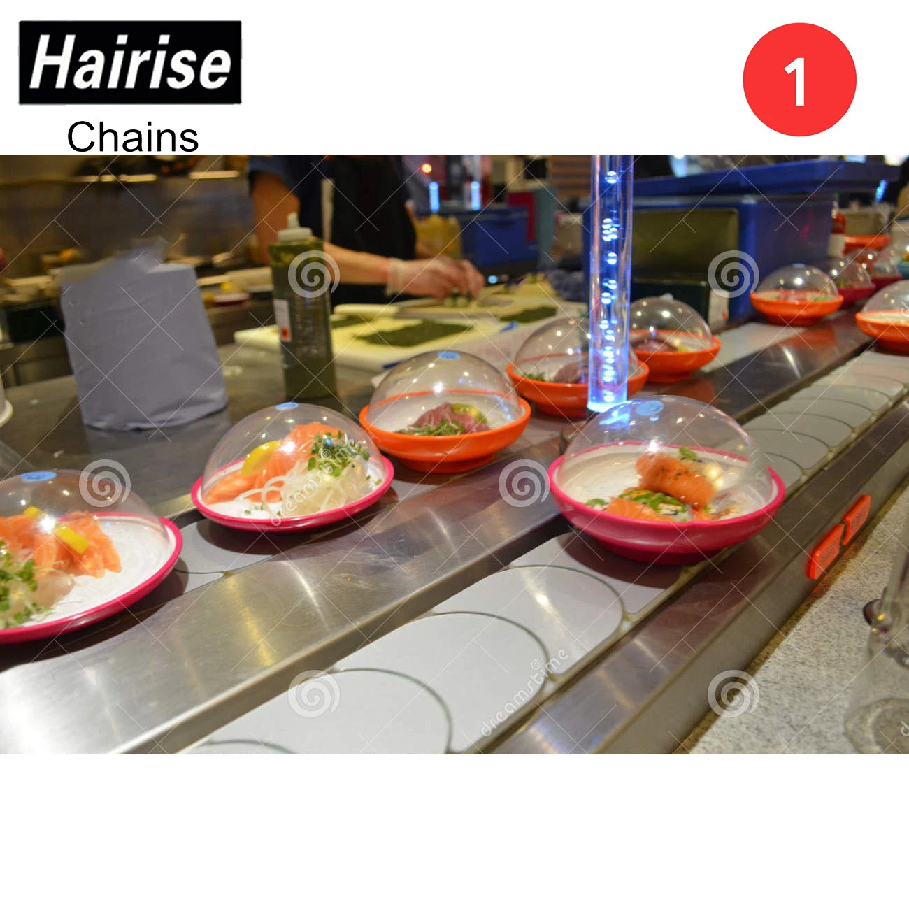 Hot Sale Food Grade Mobile Flexible Sushi Conveyor Belt for Kitchen Equipment Wtih ISO& CE &FDA Certificate