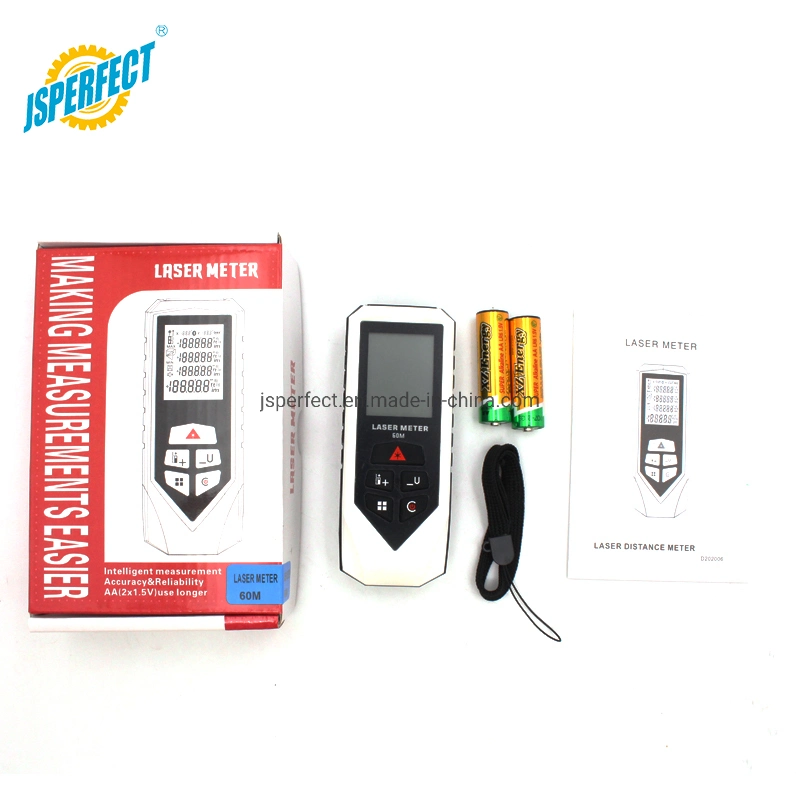 60m Red Beam Strong Light Handheld Laser Distance Meter