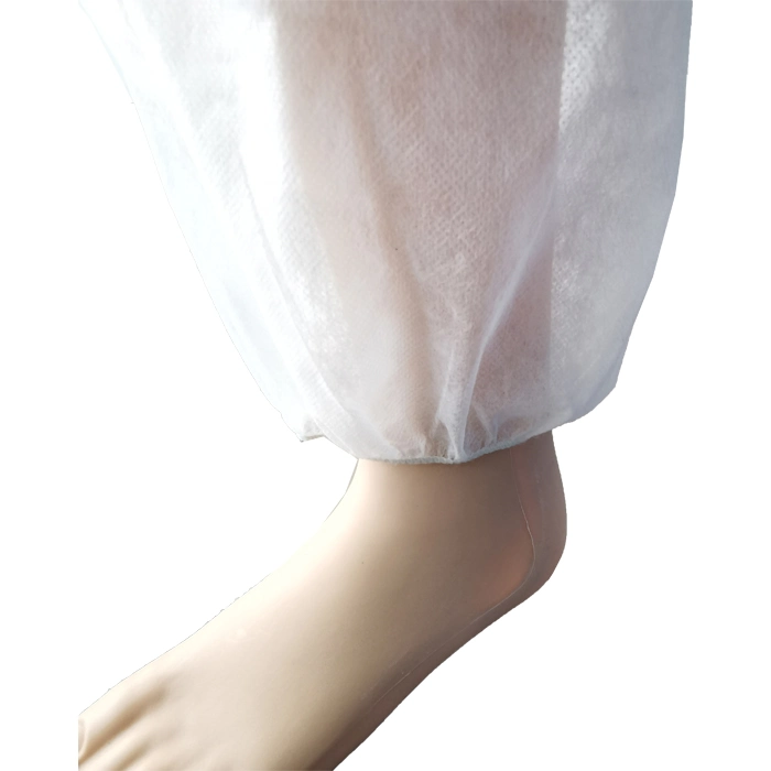 ISO13485 Disposable PP Nonwoven Dust Proof Garment with Collar Without Pocket for Food Factory