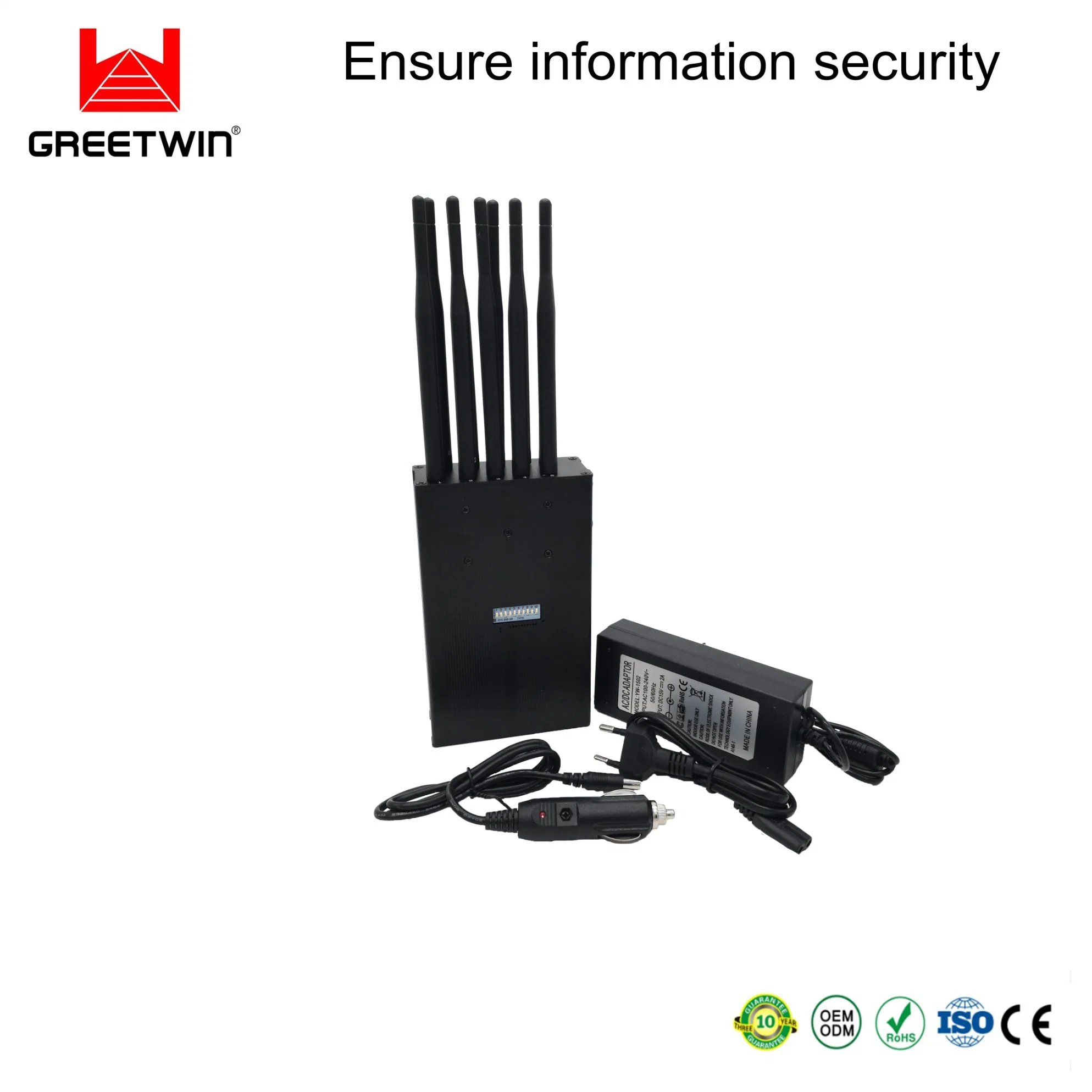 Multi-Band 10 antenas WiFi GPS portátiles 3G 4G GSM teléfono móvil 5.2G para coche Bluetooth RF Lojack Breaker Teléfono móvil 5G Jammer señal