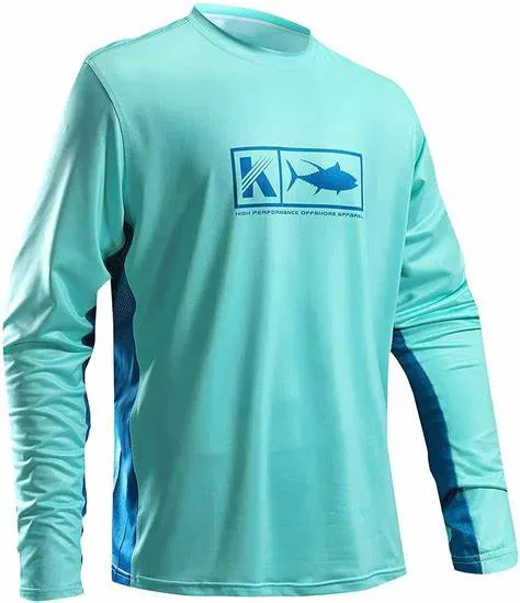 Paneles de malla con ventilación de longitud completa y sublimados UPF 50+ Rating Stretch Fabric 100% poliéster Camiseta de pesca de alto rendimiento para hombre