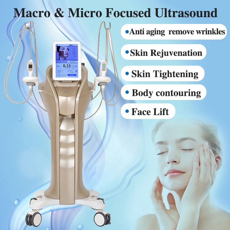 Focused Ultrasound Technology Ultrasonic Mfu RF 10 Cartridges Shaping Beauty Device for Skin Tightening and Best Wrinkle Remover Ultrasound Pmt