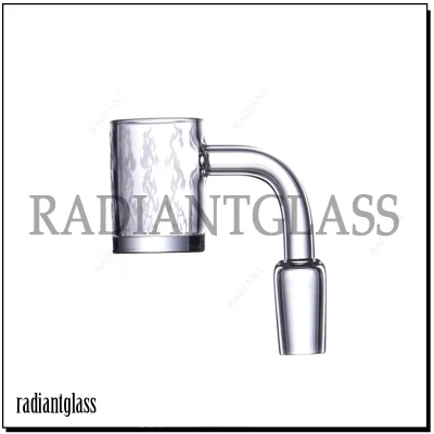 Clear Fire Pattern Frost Matte Wholesale/Supplier Quartz Banger Glass Smoking Accessories