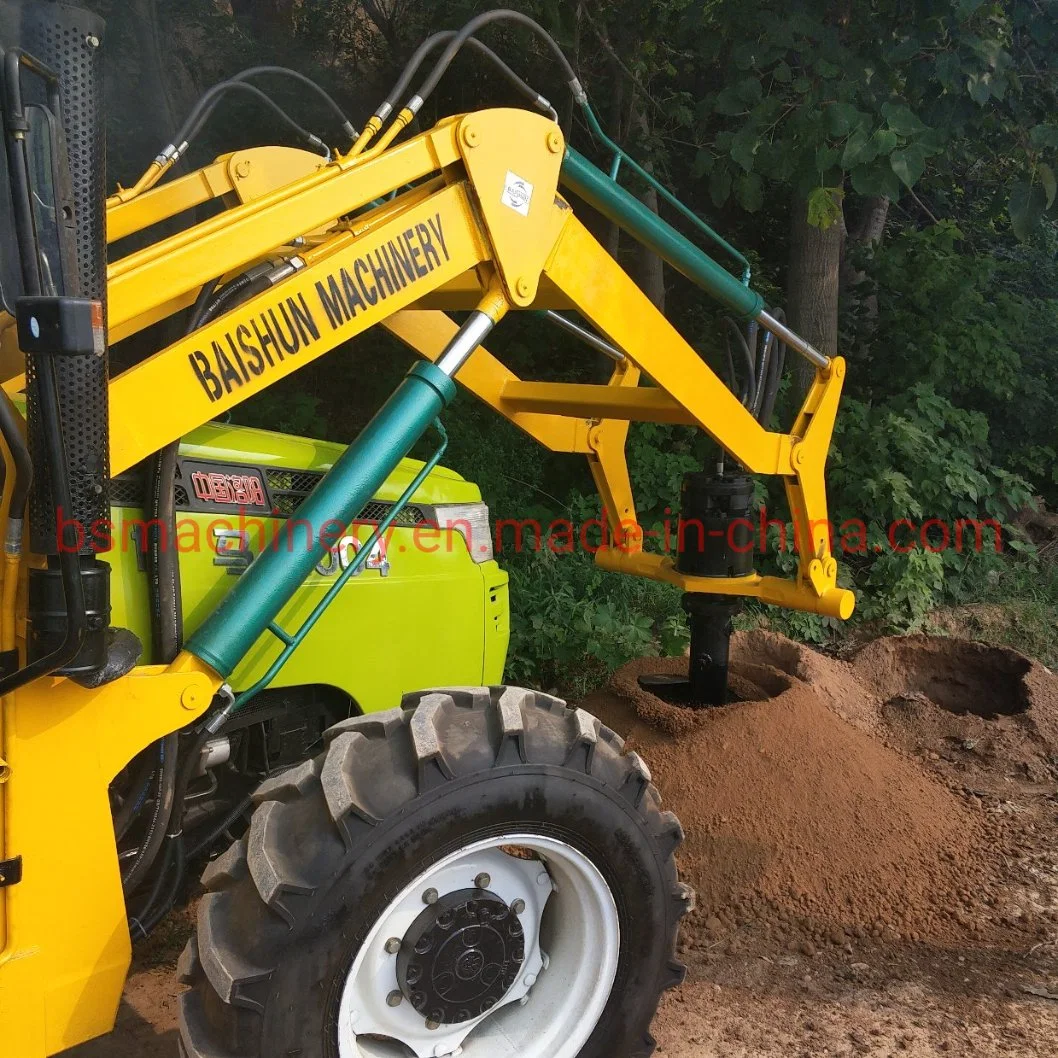 Elevador hidráulico de polos o máquina de montaje con Digger de orificio de poste Para la agricultura