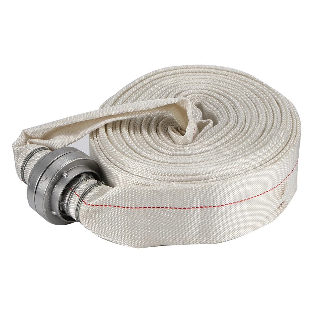 Manufactured 1 1/2" 100FT Single Jacket Canvas Fire Fighting Hose with Coupling