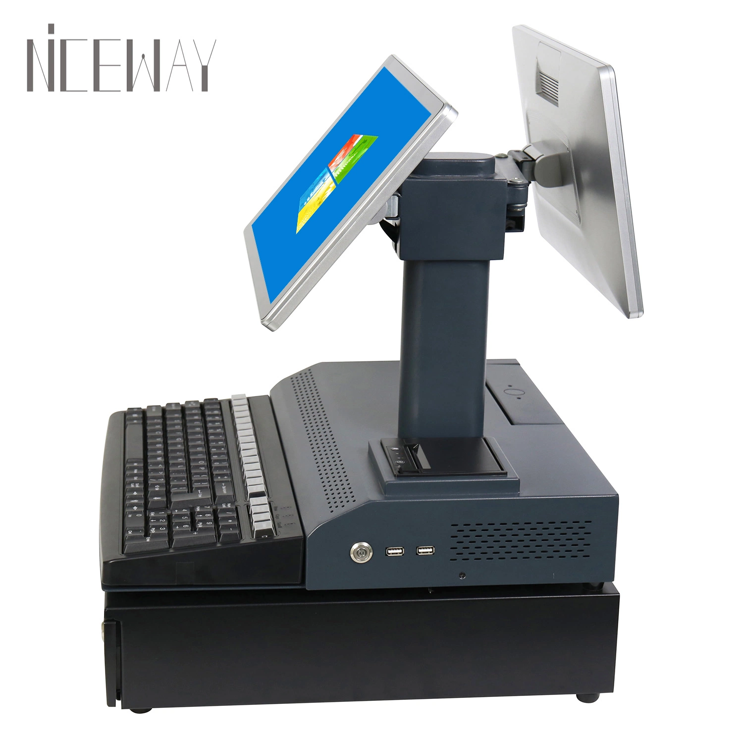 Dual Screen Design 15.4" All in One Payment Machine Windows POS System