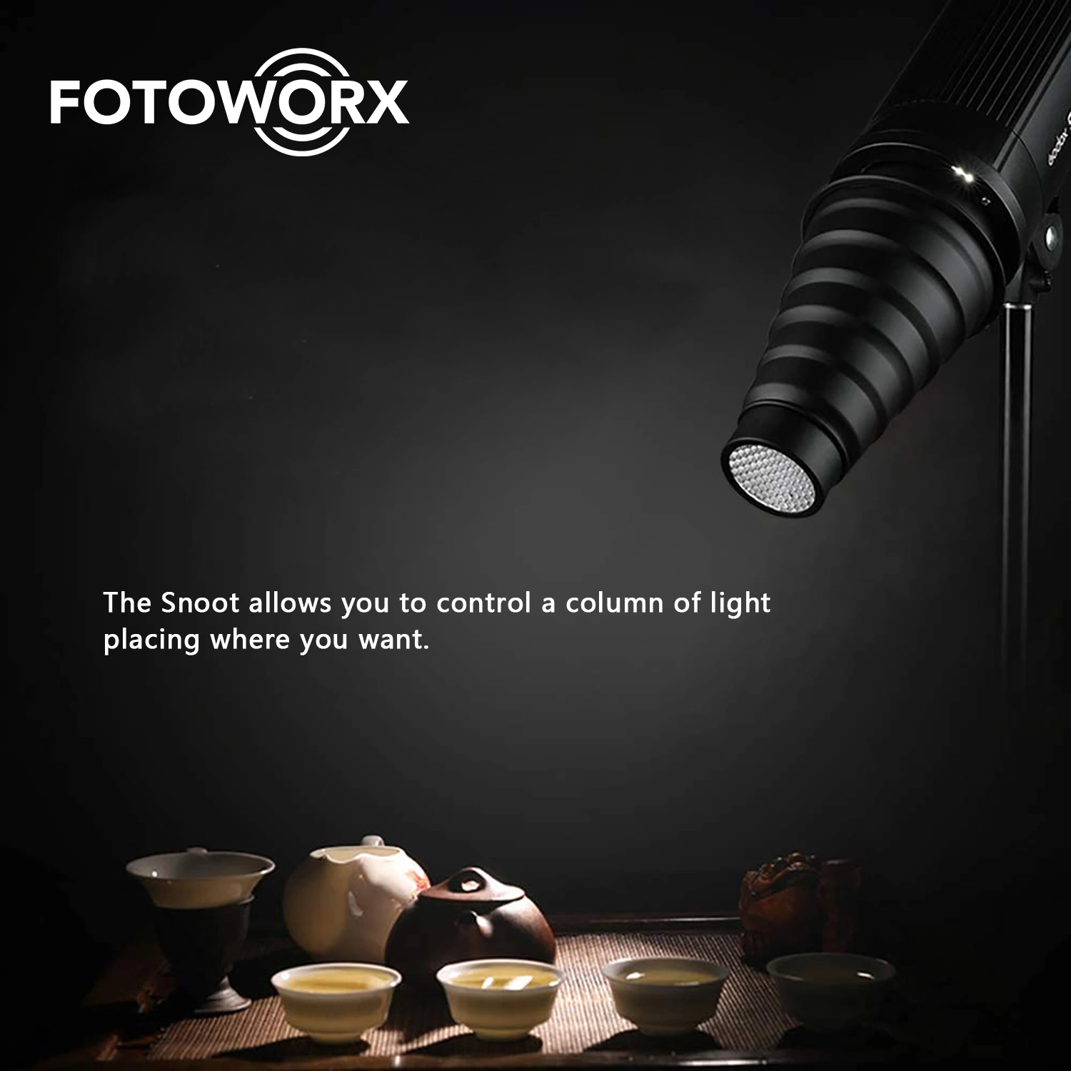 168mm Studio Snoot Diffuser with Honeycomb Grid for Strobe Studio Flash Speedlight