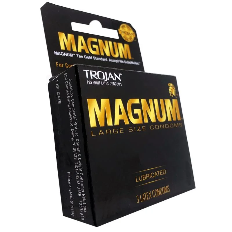 Trojan Magnum Large Size Lubricated Condoms - 12 Count Best Price 100% Orginal for a Secure Fit