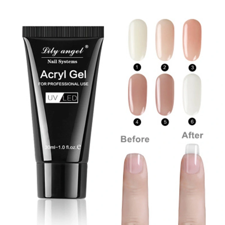 Lily Angel Acryl Gel Wholesale/Supplier Nail Supplies Nail Extension UV LED Nail Gel Poly Nail UV Extension Gel Polish for Gel Tips OEM Private Label