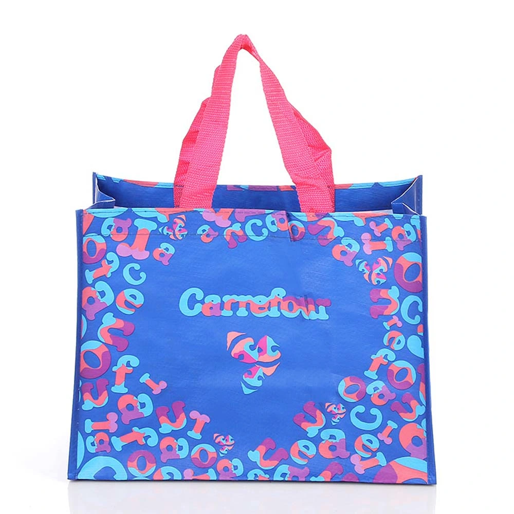 GOTS Oekotex 100 Custom Logo Print ropa de lujo Compras PP Bolsas tejidas con asas cortas