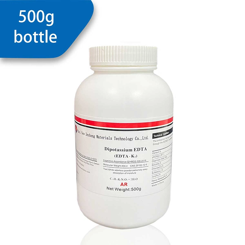 Acide éthylènediaminetétraacétique EDTA 2K, EDTA dipotassique, additifs pour tubes de prélèvement sanguin.