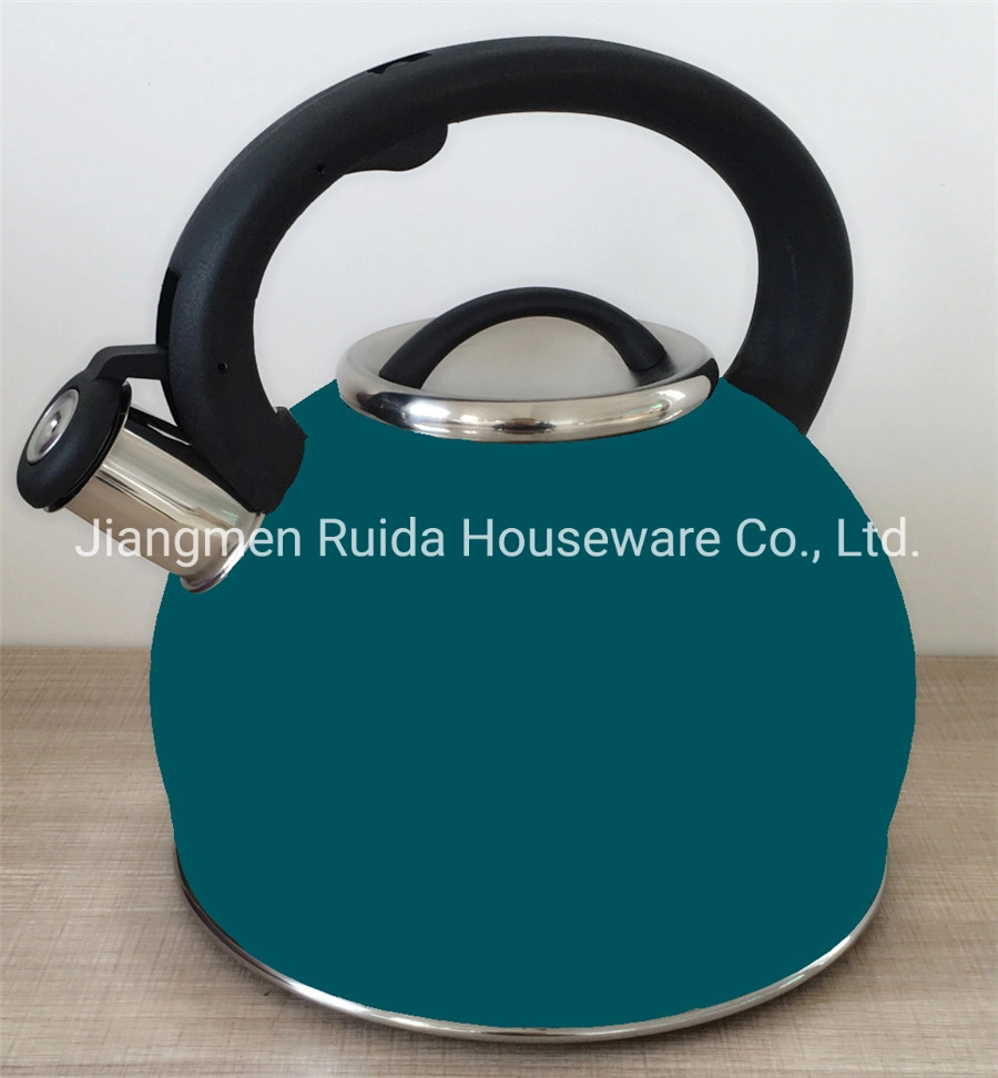 Kitchenware for 3.0 Liter Stainless Steel Whistling Kettle with Black Handle