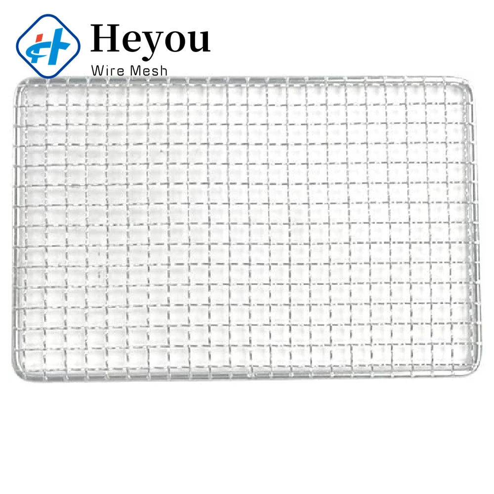 Outdoor Barbecue Grill Mesh Stainless Steel Wire Mesh Grid Household Rectangular Thickened Barbecue Net Supplies Wire Mesh Sheet