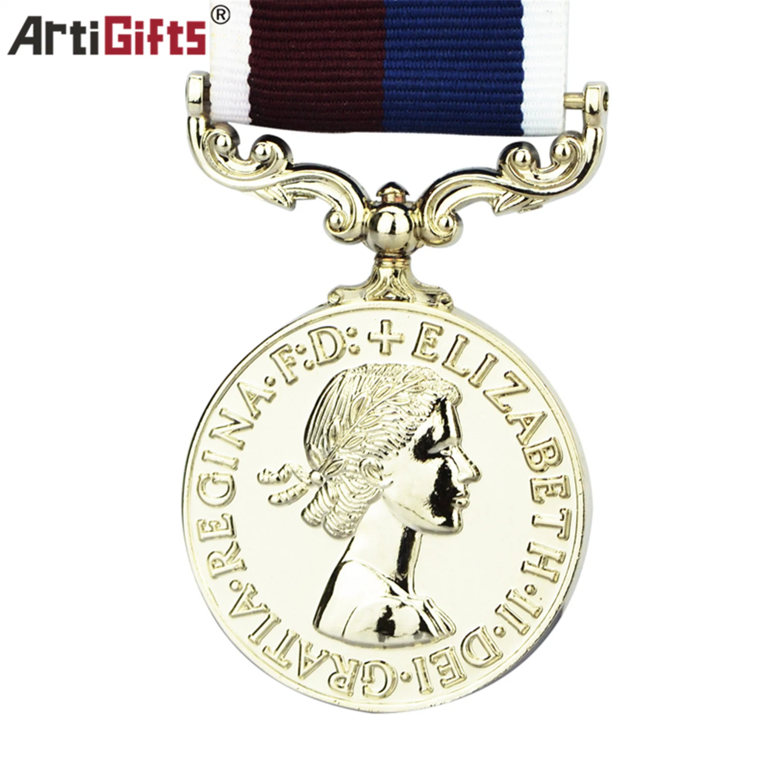 High quality/High cost performance  Nickel Custom Award Medal with Ribbon