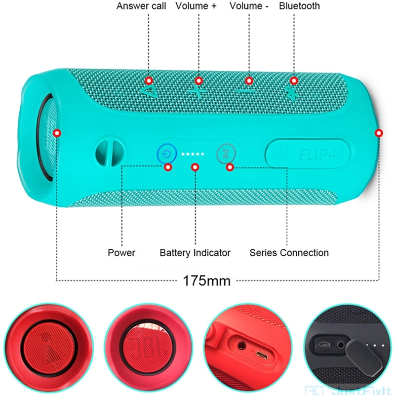 Joriginal Flip 4 Bluetooth Speaker Mini Portable Ipx7 Waterproof Wireless Outdoor Stereo Bass Music Speakers