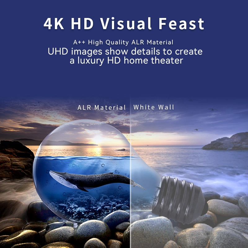 Xijing A1 100 pouces 16 : 9 0,8 Gain 4K escamotable 8K HD Ultra 3D ECRAN DE PROJECTION Alr motorisé pour Home Cinéma film écran de projection de jeu de bureau