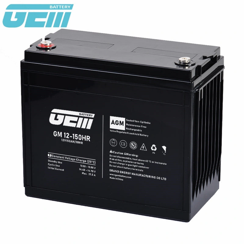 GEM Batterie 12V 150ah Deep-Cycle-Gel Solarbatterie für VRLA/SLA/SMF/MF/AGM/Wiederaufladbar/UPS/Blei-Säure/Pack/für Strom Lagerung/Inverter/Roller/CSA