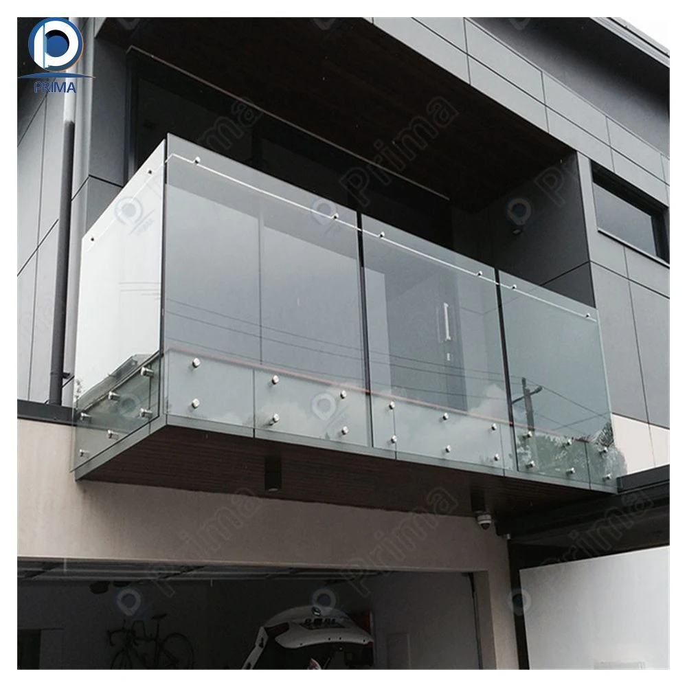 Outdoor Tempered Glass Balustrade for Balcony Glass Railing Handrails