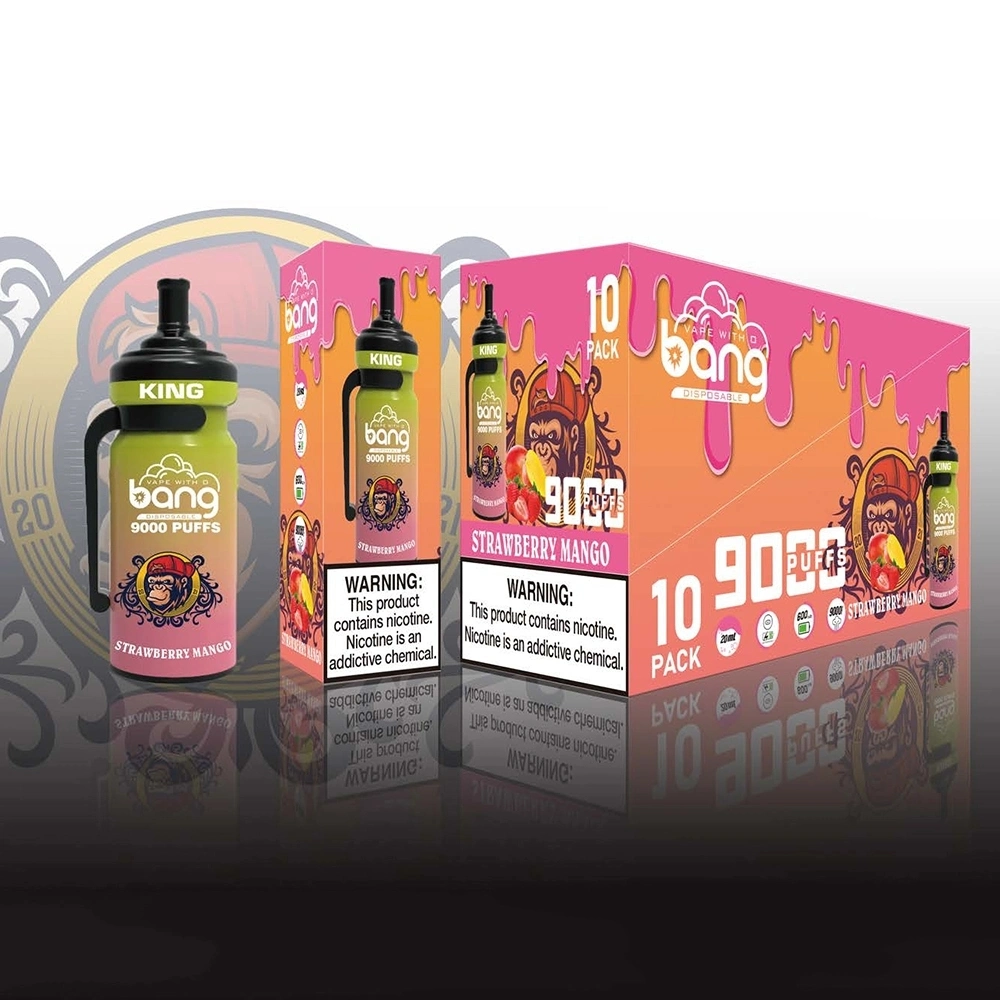 Profitez de la même boisson originale Bang King 9000 Puffs bouteille Vape jetable Appareil à dosettes 9K puffs réservoir Prix usine