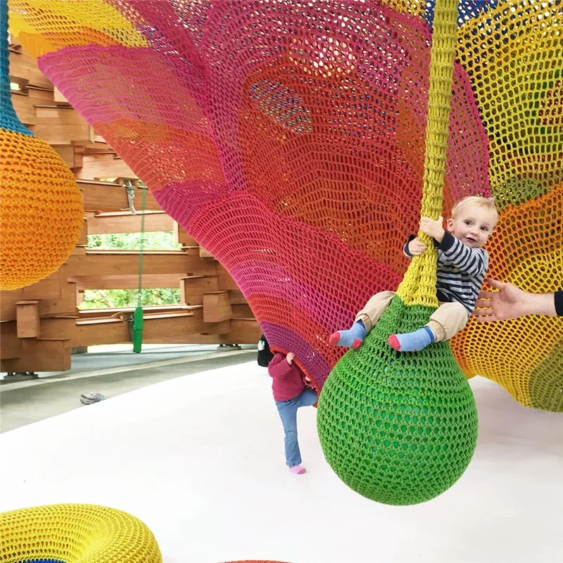 The Popular Rainbow Climbing Nets and Rainbow Rope Playground Equipment for Sale