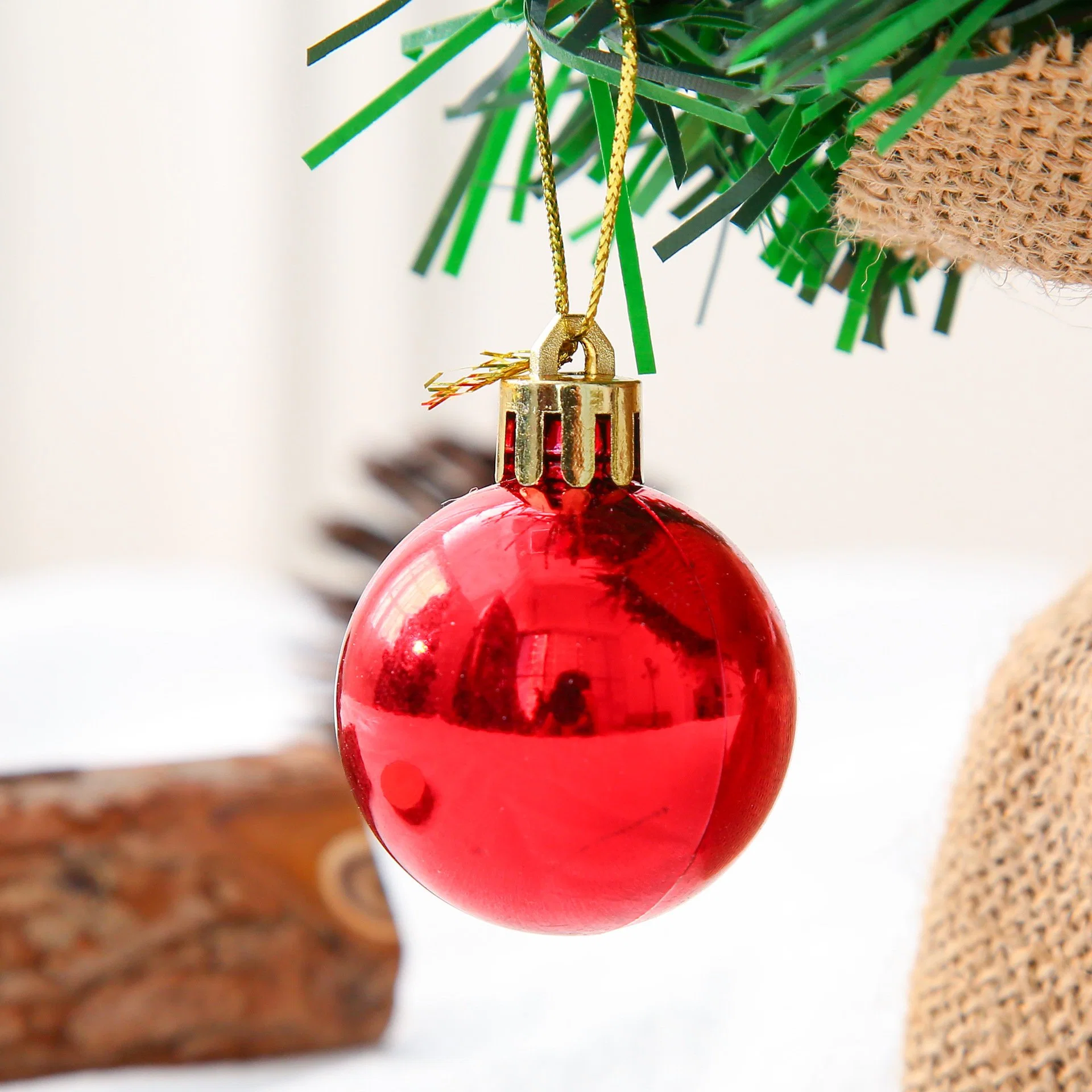 Base de bois Mini Paquet des arbres de Noël de bureau