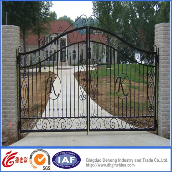 Puerta de hierro forjado galvanizado popular/ puerta de metal