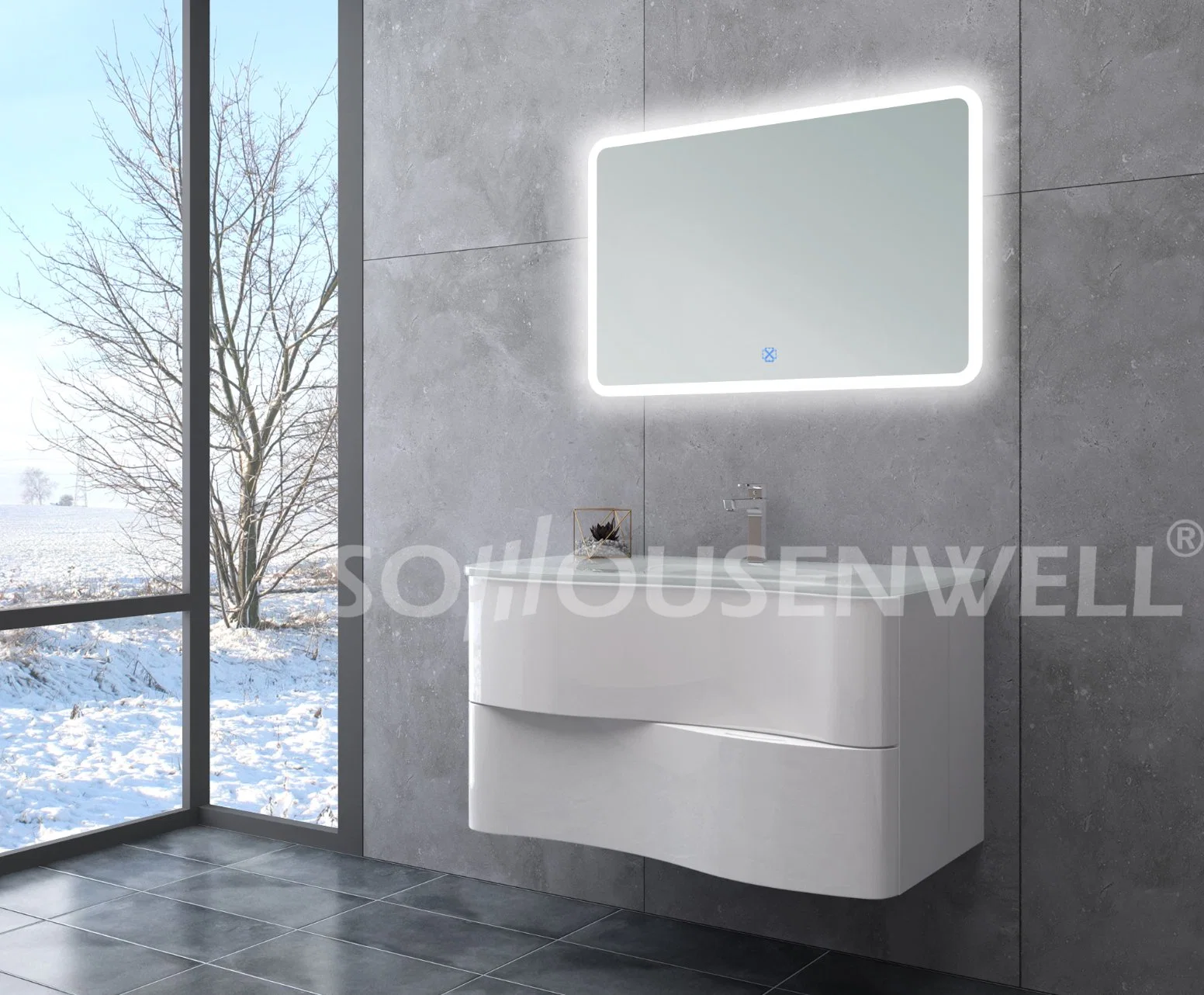 Household Made in China Bathroom Vanity Classica Bathroom Vanity Units with LED Light