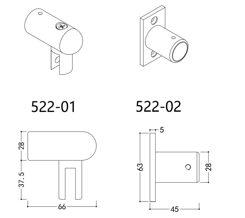 Glass Connector Shower Room Hardware Accessories Link Rod Shower Support Bar