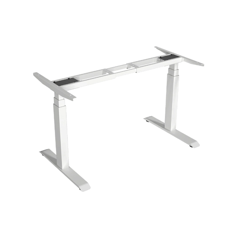 Hot Selling Ergonomic 3 Stage Two Motor Height Adjustable Table Electric White Standing Desk