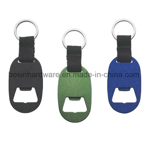 Metal Aluminum Bottle Opener with Lanyard Strap