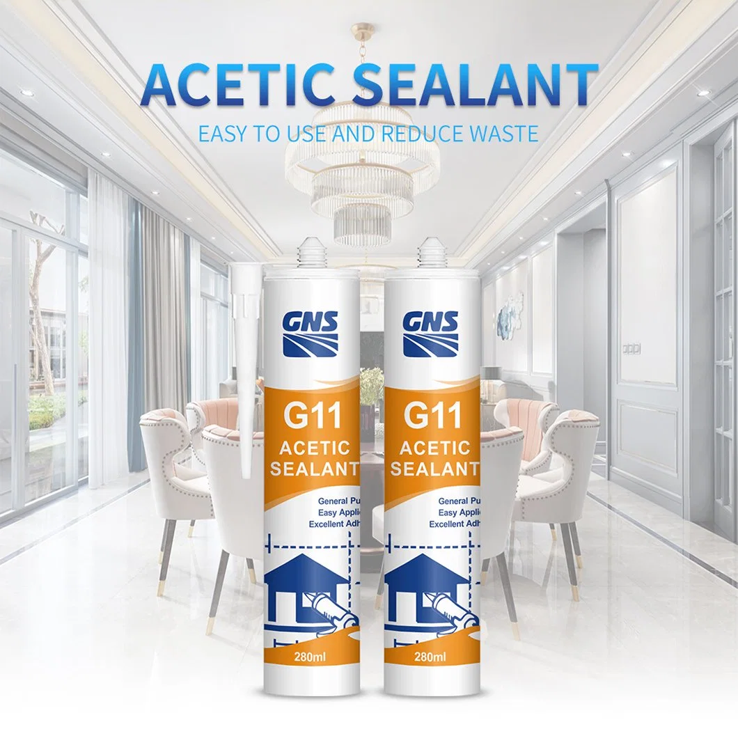 Building Glass RTV Acetic Silicone Sealant Glue