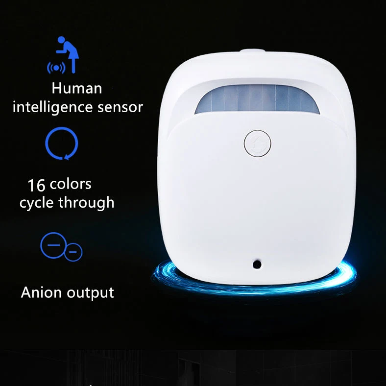 16 Colors Human Intelligence Smart LED Battery Motion Sensor Toilet Bowl Night Light