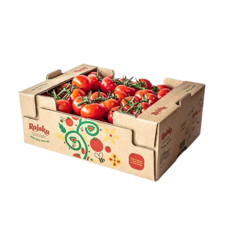 Fuerte personalizados envases de papel caja de cartón corrugado de frutas