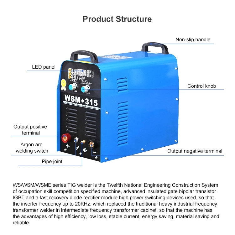 IGBT Inverter TIG Welder con arco pulsado para la venta