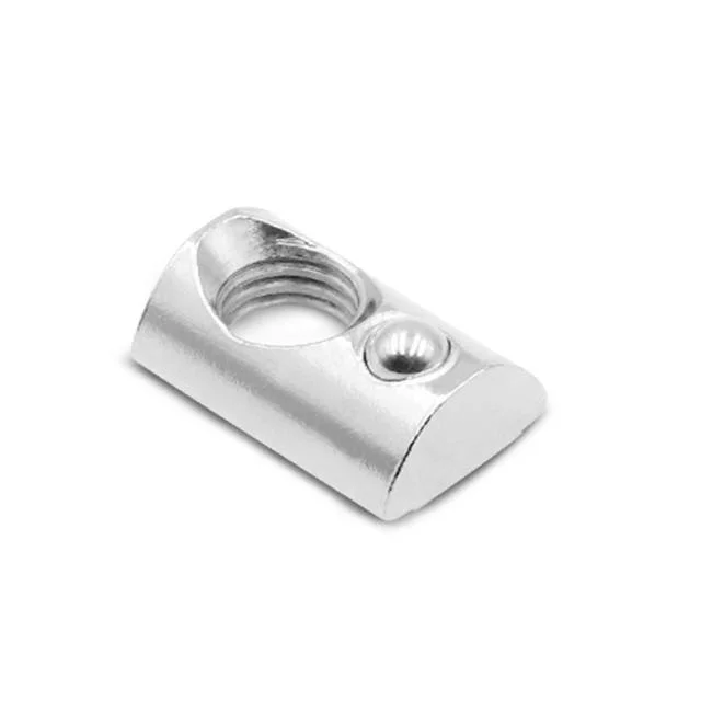 Steel Zinc M4/M5/ M6/M8 Thread Square Base T Nuts 10 Slot Slide in T-Slot Nuts with Ball Spring