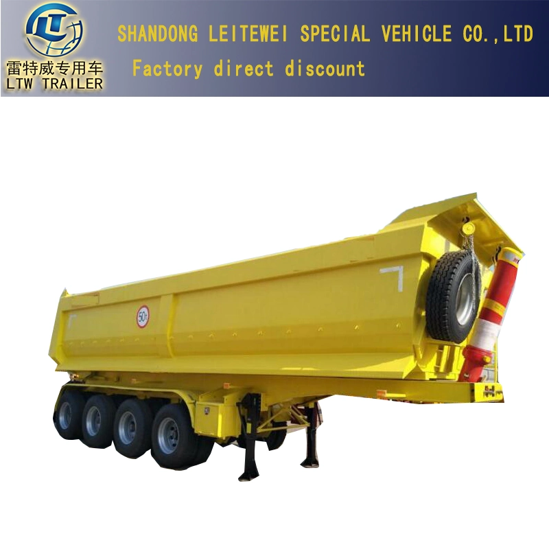 3 Axle 60 Tons 80 Tones Capacity Hydraulic Lift Dumper Tipper Trailer Dump Back Trailer