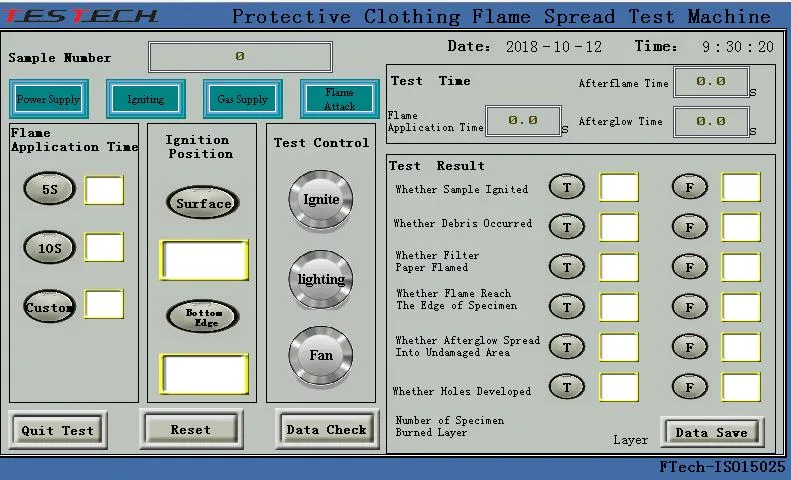 Protective Clothing Flame Spread Test Machine with BS En ISO 15025