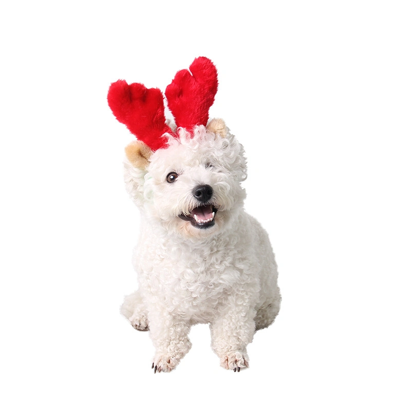 Christmas Pet Hair Accessory Hair Loop Cute Antlers Headband for Dogs