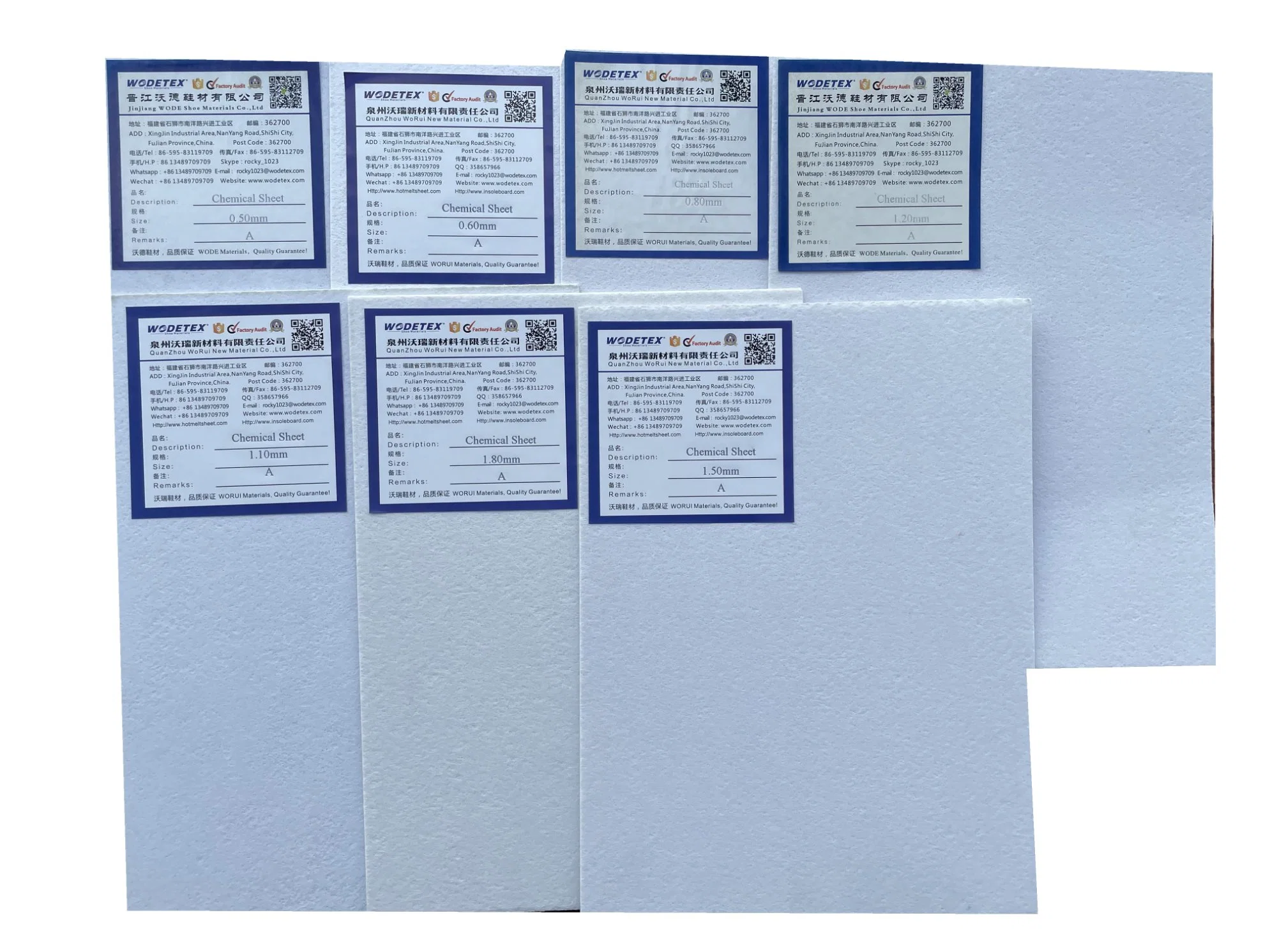 Polyester Non Woven Chemical Sheet for Toe Puff and Counter