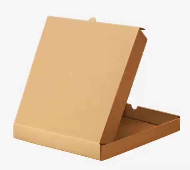 Venta caliente Logotipo personalizado elegante Brown Kraft caja de pizza de papel Carboard