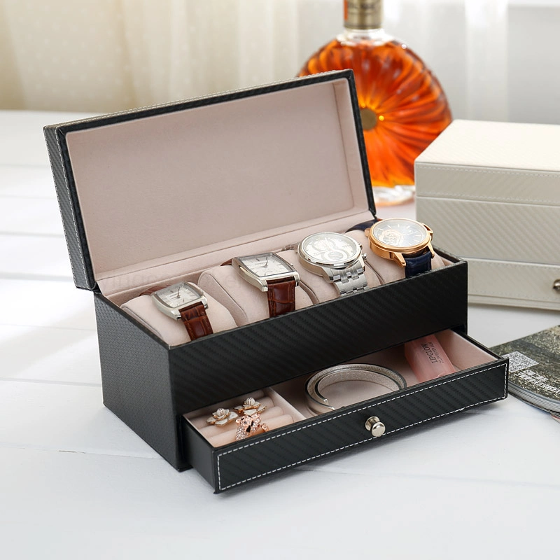 Cajas de lujo de lujo de lujo de almacenamiento de cuero para regalo Caja de colección de relojes