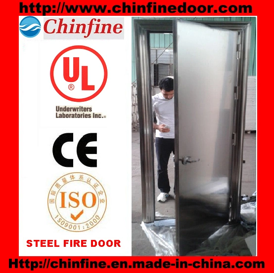 Puerta de incendios de acero inoxidable con BS y UL (CF-F011)