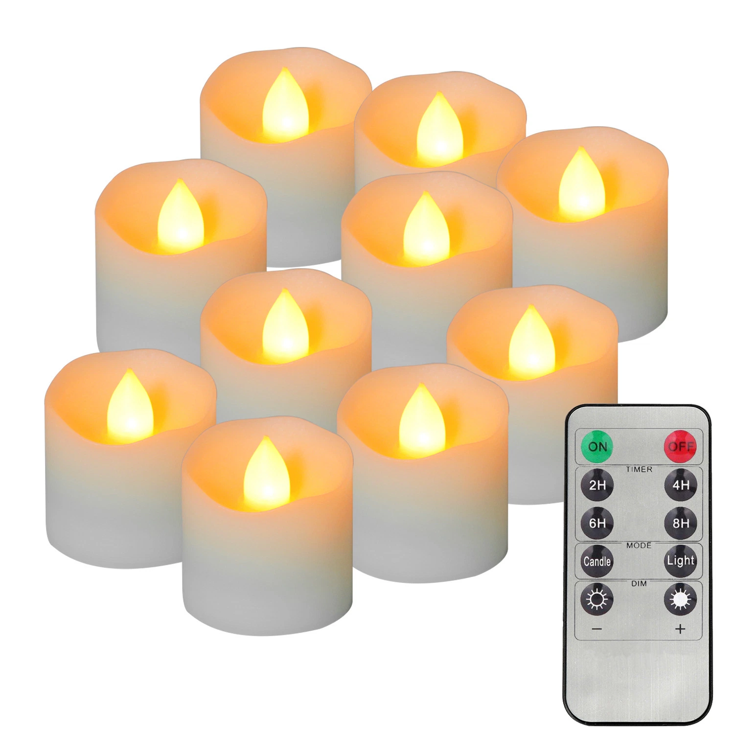 Flameless LED Candles Ivory Real Wax Battery Candles with Remote Timer