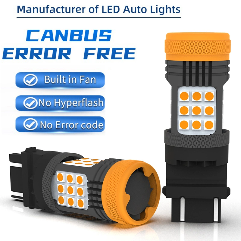 No Hyperflash 3157 Amber LED Bulb for Turn Signal Blinking Parking Light