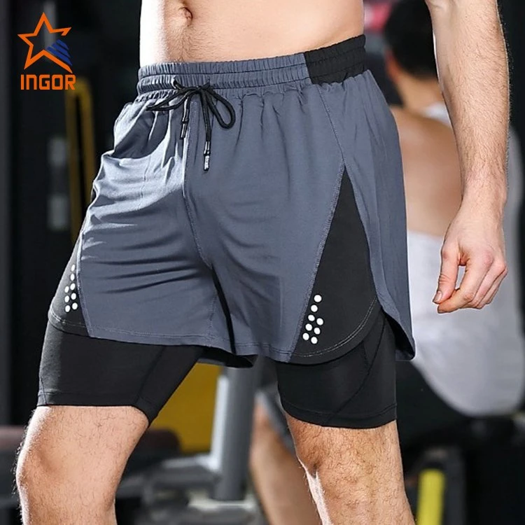 Großhandel Hochleistungs Herren Sportswear Gym tragen heiße zwei in One Pants Basketball Produkt Mit Material Bequeme Laufhose